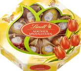 Lindt Schokolade Alkohol-Spezialitäten Eier| 144 G | Vollmilch-Eier Mit Flüssiger Alkoholischer Füllung (Cognac, Eierlikör-Eier, Kirschwasser) | Oster Schokolade | Schokoladengeschenk | Ostereier Naty Shop Default Title