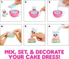 L.O.L. Überraschung! Mix & Make Birthday Cake Tots – Mit Sammelpuppe, DIY-Kuchenkleid, „Backen“ und Dekorieren des Kuchens, Zutaten und Glitzerstreuseln – Puppe mit Kuchenkleid – Ideal für Mädchen ab 3 Jahren Naty Shop Dolls