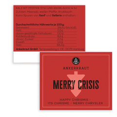 Ankerkraut „Merry Crisis“ Anlass-Gewürz, Aioli Pfeffer Salz zum Verschenken, Gewürz Geschenk mit Knoblauch, 155 g im Korkenglas
