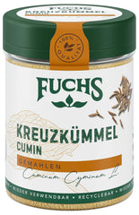 Fuchs Gewürze - Kreuzkümmel gemahlen - zum Würzen von Couscous, Hummus und Falafel - natürliche Zutaten - 50 g in wiederverwendbarer, recyclebarer Dose