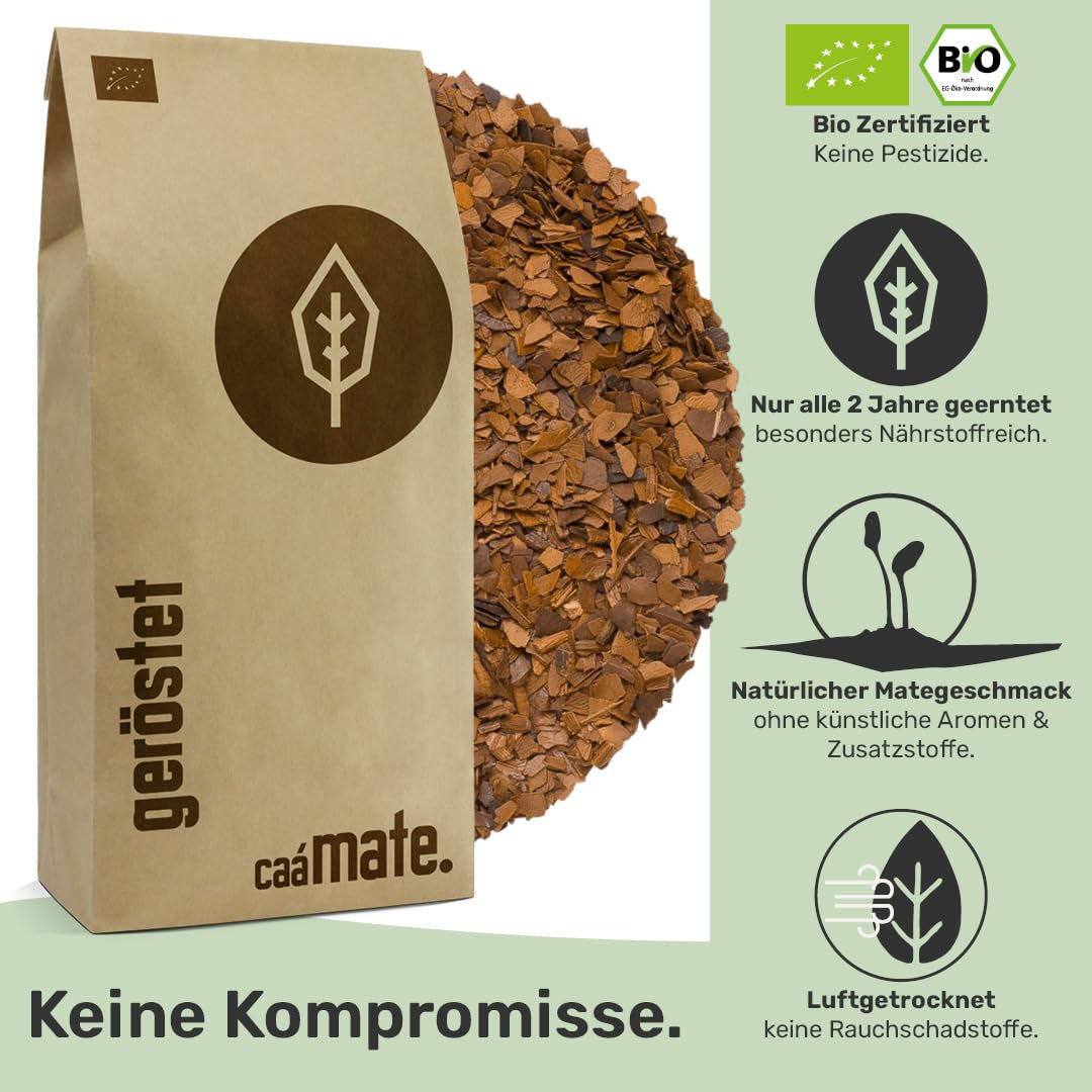Ceai Mate prăjit BIO 1 KG ● Ceai Yerba Mate ● Bio, Fairtrade & uscat la aer