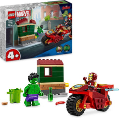 LEGO Marvel Iron Man mit Fahrrad und Hulk, Superhelden-Bauspielzeug für Kinder, Fahrrad- und Minifiguren-Sammelset, Geschenk für Mädchen und Jungen ab 4 Jahren 76287 Bausets Besuche den LEGO-Store Standardtitel