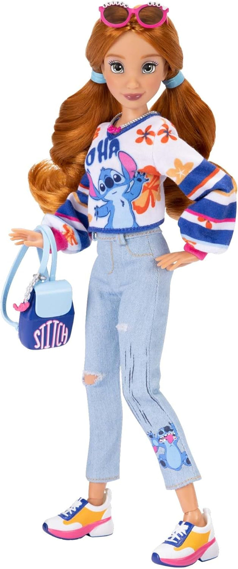 Disney ILY 4EVER Fashion Dolls Stitch mit roten Haaren, 29,2 cm groß, mit 13 Bewegungspunkten, zwei kompletten Mix-and-Match-Outfits und funkelndem Mickey-Ring für Sie! Naty Shop Dolls Standardtitel