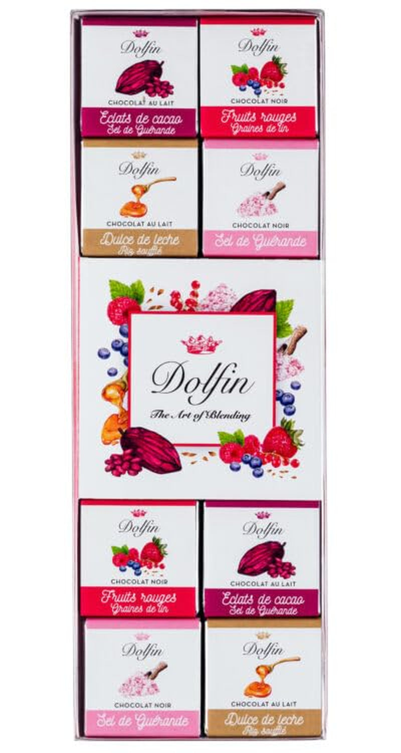Dolfin Selected Chocolates, Panache - 24 de pătrate - 12 arome delicioase Bomboane de Ciocolata Naty Shop 24 Panaché - Süß/Salzig