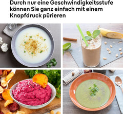 Braun Stabmixer MQ10.001M Multiquick 1 - Extra Leichter Pürierstab Mit Edelstahl-Mixfuß Und Easytwist System, Inkl. 600 Ml Mix- & Messbecher, 450 Watt, Weiß Mama si Copilul Naty Shop