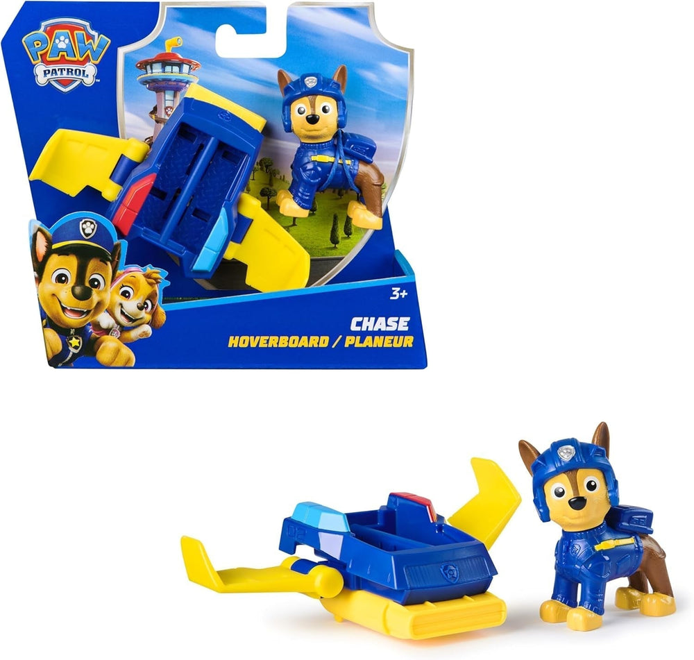 PAW PATROL Chase Action Pup Mini-Rettungsflugzeug-Spielset mit klappbaren Flügeln, Spielzeug für Kinder ab 3 Jahren, Actionfiguren, Naty Shop Chase