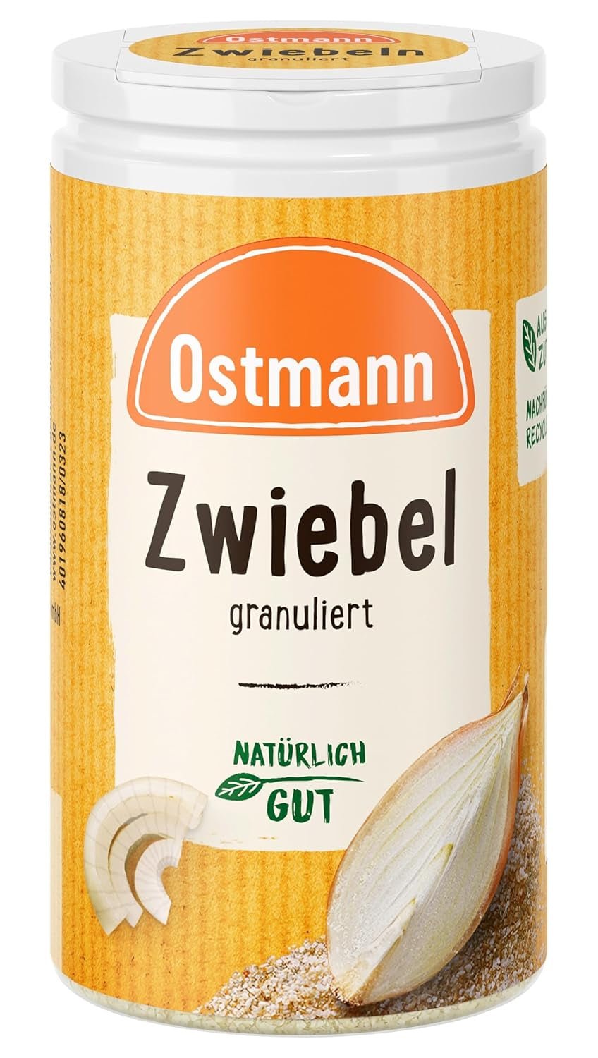 Ostmann Gewürze - Zwiebeln gekörnt | Zwiebelpulver zum Würzen herzhafter Gerichte | 40 g in recyclebarer Dose