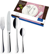 Villeroy & Boch – Oscar Tafelbesteck 24 Teilig 6 Personen, Spülmaschinenfest, Rostfrei, Besteck Set, Essbesteck, Messer Gabel Löffel Set, Cutlery Set, Besteckset Edelstahl, Edelstahl Kitchen Naty Shop Single 24-Teilig