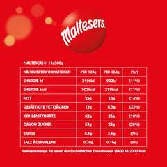Maltesers, Schokokugeln mit knusprig-leichtem Kern, luftiger Schoko-Snack, 1 Packung (1 x 300g)
