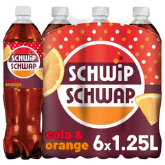 SCHWIPSCHWAP, Das Original - Orange koffeinhaltiges Cola-Getränk, Set 6 x 1,25 Liter Alkoholfreie Getränke Naty Shop Neue Version