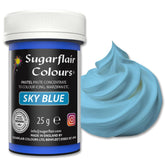 Colorant alimentar Sugarflair Paste Pastel Sky Blue, colorant alimentar pentru paste, pentru fondant și marțipan, coloranți concentrați Spectral - 25 g