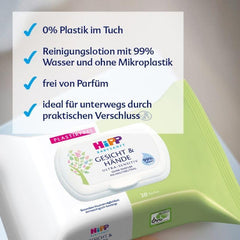 HiPP Baby Soft Feuchttücher für Gesicht und Hände, 12er Pack (12 x 20 Stück)