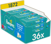 Pampers Fresh Clean Wet Wipes, 1872 Tücher (36x52 Stück), leicht parfümiert, auch für Hände und Gesicht geeignet