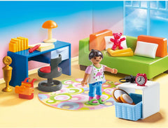 PLAYMOBIL Casă de păpuși 70209 Cameră pentru tineri cu figurină fetiță și accesorii, vârste 4+