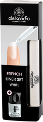 Eyeliner-Set French Liner alessandro Effect Polish, weiß, 1 Packung (3,2 ml + 5 ml)