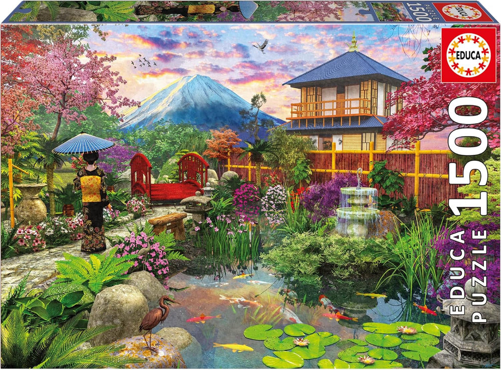 Educa - Puzzle mit 1500 Teilen für Erwachsene | Der japanische Garten. Abmessungen: 85 x 60 cm. Inklusive Fixpuzzle-Puzzlekleber. Seit 14 Jahren (19937) Puzzle Naty Shop Standardtitel
