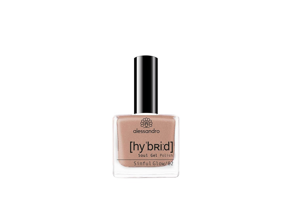 Alessandro Sinful Glow HYBRID Nagellack – Nude-Ton – Perfekte Nägel in nur 3 Schritten, ohne LED – hält bis zu 10 Tage! 8 ml