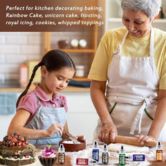 Fettlösliche Schokoladen-Lebensmittelfarbe – 10 Farben, ölbasierte Lebensmittelfarbe für Fondant, Backen, Kuchen, Kekse – Geschmacksneutrale flüssige Lebensmittelfarbe für Kakaobutter, Kuchen, Buttercreme – je 6 ml