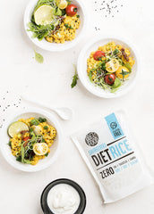 DIET-FOOD Instant-Shirataki-Konjac-Reis, kohlenhydratarm, kalorienarm, vegan, fettfrei, sojafrei, glutenfrei, Keto-freundlich, schlankmachende Reisnudeln, 200 Gramm