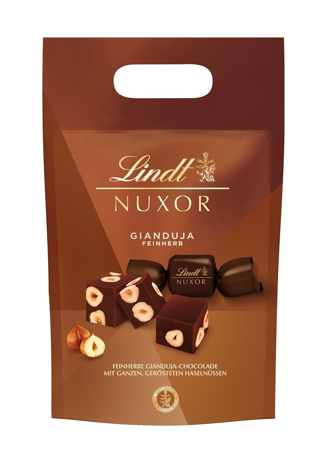 Lindt NUXOR Pungă de ciocolată neagră fină XXL, 700 grame Bomboane de Ciocolata Naty Shop Default Title