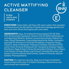 DCL Skincare Active Mattifying Cleanser, 2 % Salicylsäure, Milchsäure, 198 ml Kosmetik und Schönheit Naty Shop