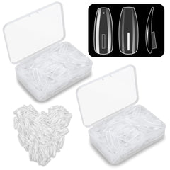 200 buc vârfuri transparente de unghii de schimb: Vârfuri de unghii acrilice pentru exersarea mâinii pentru designul unghiilor