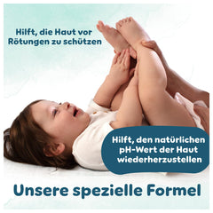 Pampers Harmony Aqua Feuchttücher, 6 Packungen mit je 48 Tüchern, insgesamt 288 Tücher. Hilft, den natürlichen pH-Wert der Haut wiederherzustellen. Leichte Lotion mit 99 % Wasser