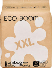 ECO BOOM Babywindeln aus Bambus – Größe 6 (20 kg), Pull-Up-Windeln auf pflanzlicher Basis (17 Stück) – Premium-Bio, parfümfrei, hautfreundlich, super saugfähig