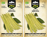 Bio Samen - Stangenbohnen Helda (28-70 Samen - Bio) (Packung Mit 2)