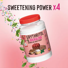 Erythrit + Sucralose 1:4 Süßstoff | 1G = 4G Zucker | 0 Netto-Kohlenhydrate – 0 Kalorien – 0 Glykämischer Index – Keto – Kein GVO – Castello seit 1907 – 1 kg Süßstoffe Naty Shop