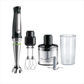 Braun Household Hogar Multiquick 7 Mixer, Spritzschutz, Spülmaschinenfest, Bpa-Frei, 600 ml, Zerkleinerer 500 ml, Eisklinge, MQ 7035XBI, 1000 W, Schwarz, MQ7035XBI Kitchen Naty Shop 4 Zubehörteile 7035X | 3 Zubehör