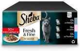 Sheba CATCARE Pungă Wet Fresh & FINE (Pește) Bucăți în sos Adult 50g Pachet multiplu Standard