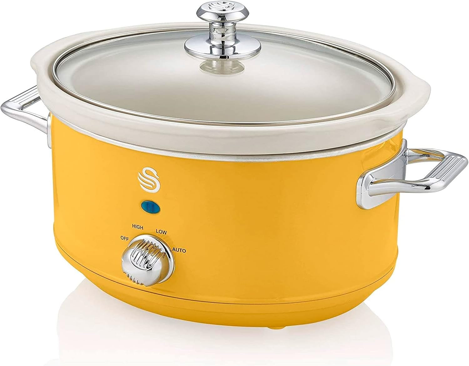 Swan Retro SF17021GRNEW Slow Cooker 3.5 litri, 200 W Slow Cooker Naty Shop Galben