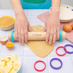 Teigrolle mit verstellbaren Ringen