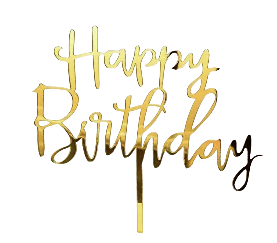 Nicht essbare Dekoration, Topper, Happy Birthday