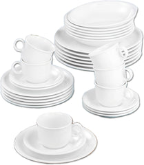Set de veselă combinat Seltmann Weiden 001.716175 Compact White, 30 de piese, alb/simple
