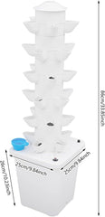 30 Kapseln Hydroponic Tower, Hydroponic Grow System für den Garten, Aeroponic Grow Kit mit 10L Wassertank und Trinkpumpe, Vertikales Aeroponic Grow Kit für Kräuter, Obst, Gemüse