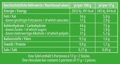 frankonia SCHOKOLADE OHNE ZUCKERZUSATZ Schokolade mit Haselnüssen, glutenfrei, 85 g