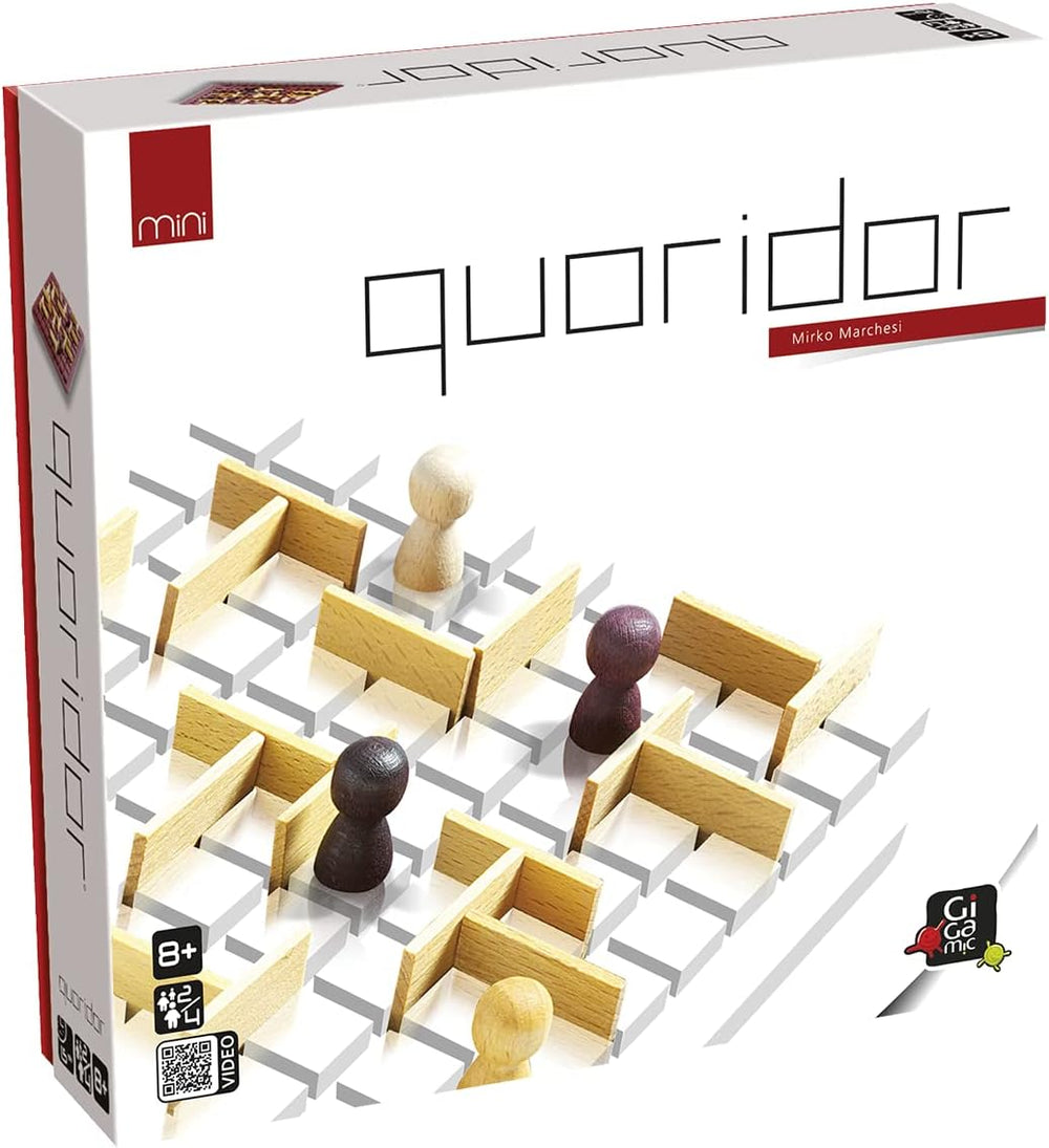Gigamic, Quoridor Mini, Familienspiel, Holzspiel, 2-4 Spieler, ab 8 Jahren, 15 Minuten, deutsch, mehrsprachig, bunt, bunt