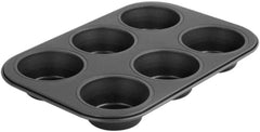Zenker 6Er Muffinform Schwarz Metallic, 275X190X30 Mm, Teflon Classic Antihaftbeschichtung, Hitzebeständig bis 230°C, Leichte Reinigung, Ideal Für Köstliche Muffins Formen und Backbleche Naty Shop