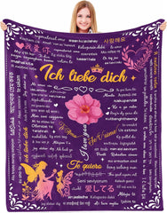 Geschenke für Mama, Jubiläumsgeschenk für Paare, besondere Frauen, Ehefrauen, Schwestern und Mütter, Sicherheit, ideal für Muttertag, Valentinstag und Weihnachten, 127 x 152 cm, Standardtitel für Betten und Decken von Yasrlvun