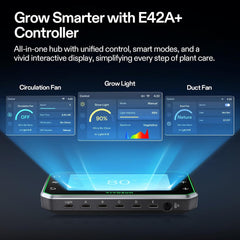 VIVOSUN GIY 80 x 80 x 160 cm intelligentes Wachstumszeltsystem, integriertes WLAN-Wachstumszelt-Set mit automatischer Belüftung und Zirkulation, 150 W Vollspektrum-LED-Wachstumslicht und GrowHub E42A-Controller