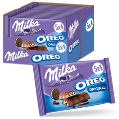 Milka & OREO Riegel – Alpenmilchschokolade mit knusprigen OREO-Keksstückchen in Milchcreme – 13 x 185g