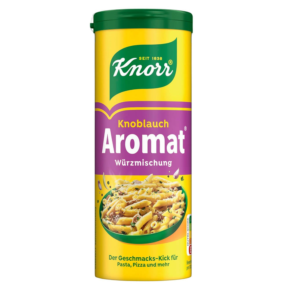 Knorr Würzmischung Knoblauch Aromat für schnelle Gerichte zum Würzen und Verfeinern von Pasta, Pizza, Gemüse und mehr 90 g