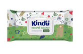 Kindii Natural Balance Feuchttücher für Babys – (1 x 60 Stk.) Feuchttücher für Babys und Kinder – Schützend, Aloe Vera, zarter Duft – 60 Stk.