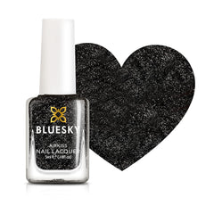 Bluesky Kinder-Nagellack – Rockstar, schwarzer Glitzer, leicht zu entfernen, ungiftig, auf Wasserbasis, geruchlos – kostenloser Nagellack für Kinder, 5 ml, 1 Stück