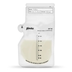 BF100 Aufbewahrungsbeutel für Muttermilch – Beutel für Muttermilch – Fassungsvermögen 220 ml – 100 Stück – Transparentes Lebensmittel- und Stillzubehör Bebe Naty Shop