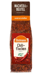 Ostmann Gewürze - Chiliflocken | Scharfes Topping für Gerichte aller Art | Zum Nachfüllen der Streudose | 45 g im Beutel