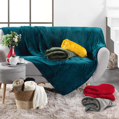 Douceur D'Intérieur, Flanelldecke, 125 x 150 cm, Rosa, Flanellbettdecken und Steppdecken Naty Shop