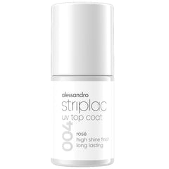 alessandro Striplac UV Top Coat Rosé – Strahlende, kratzfeste Nägel bis zu 15 Tage – Mit oder ohne Farbe verwendbar – Sanfte Entfernungstechnologie – Vegan – Pink, Transparent, 6,5 ml